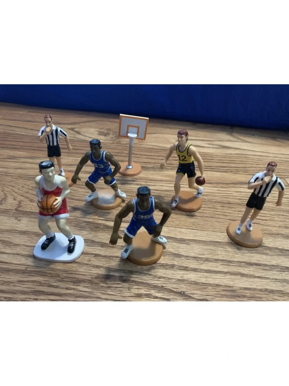 Lot of Cake Toppers –Vintage 90s Sports Basketball Player(s) Hoop(s) Referee(s)